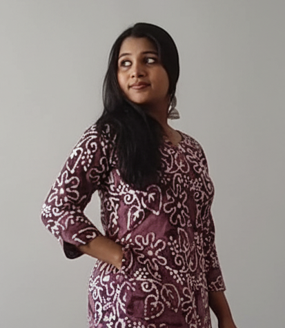 Handblock Batik A line Kurti