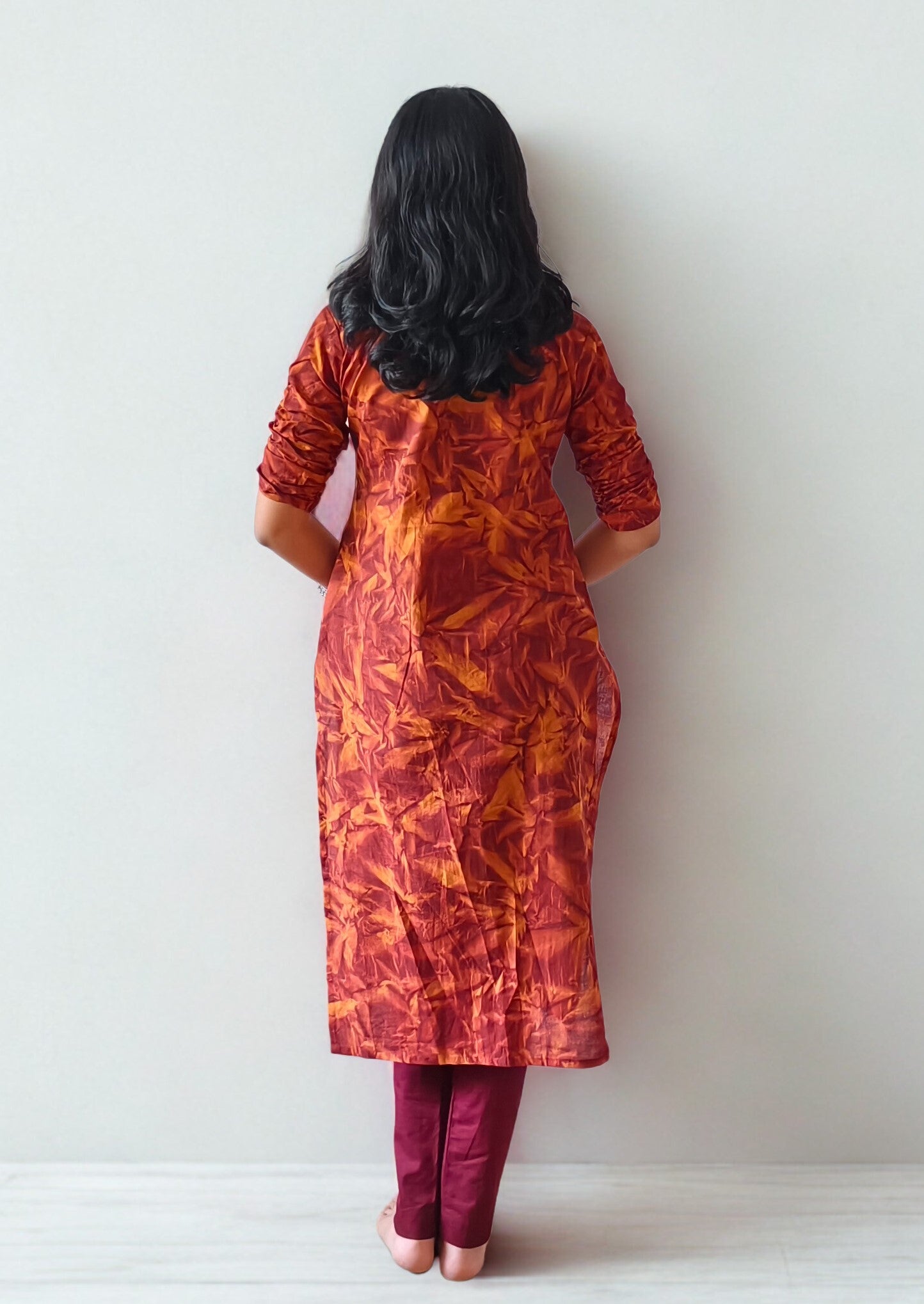Handloom Cotton Tie n Dye Stright Kurti