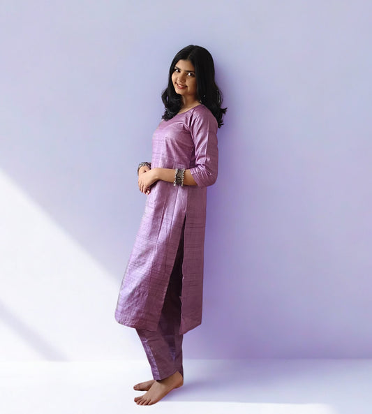 Pure Tussar Silk Co ord Set