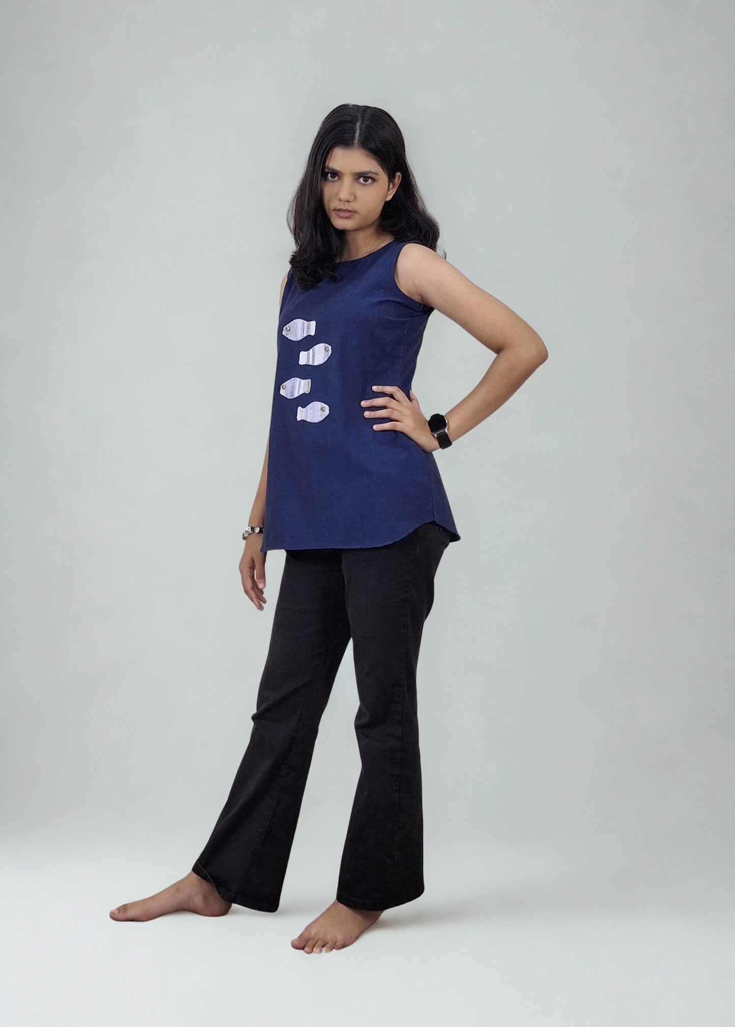 Pure Khadi Patchwork Short Top
