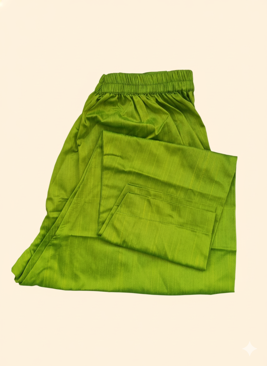 Semi Raw Silk Cigar Pant