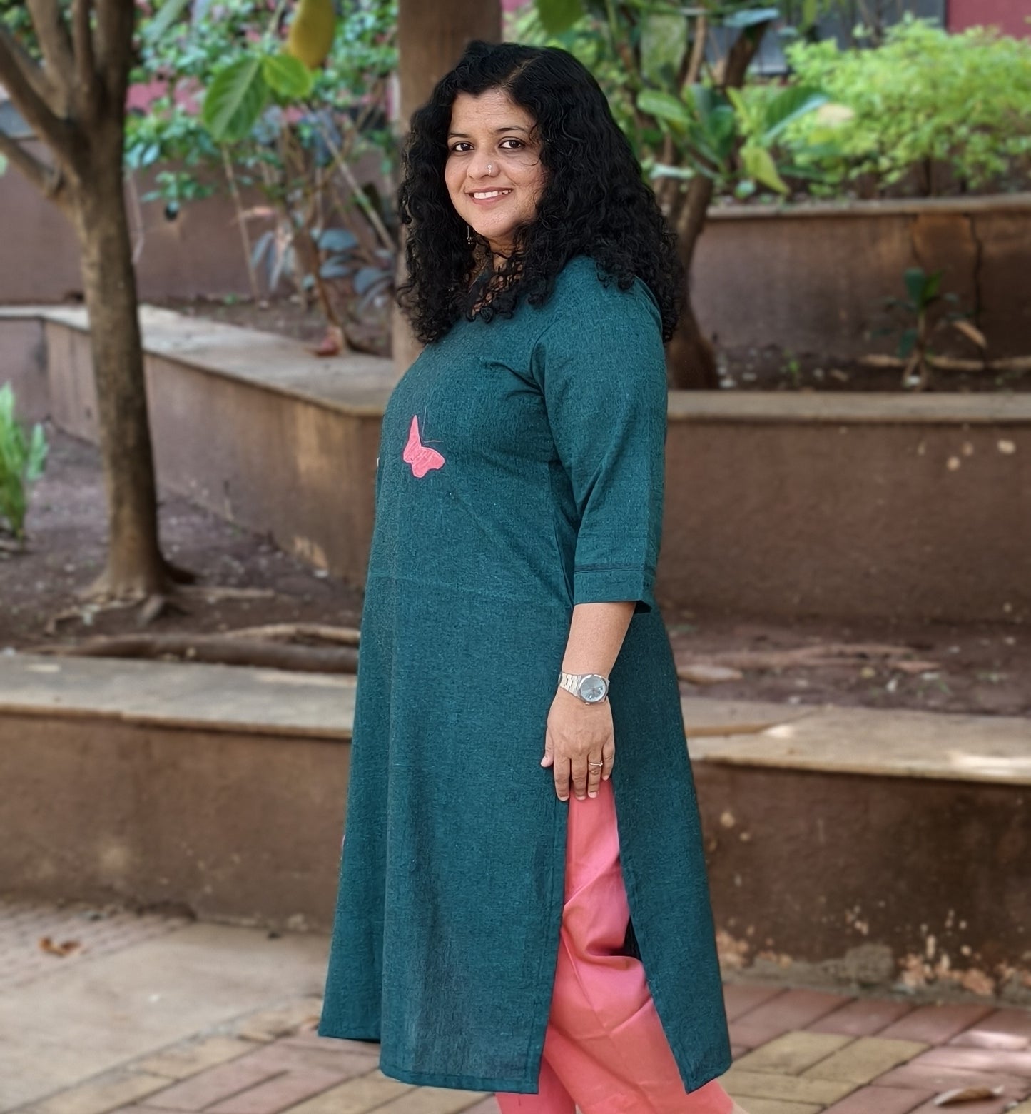 Khadi Patchwork Straight Kurti