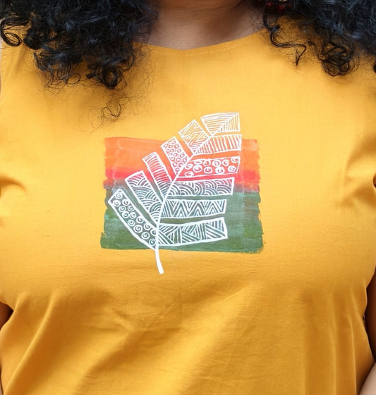 Pure Cotton Hand Painted Short Top