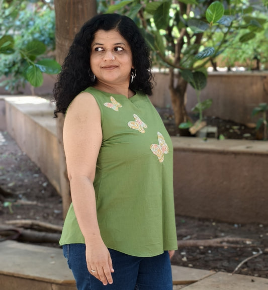 Pure Cotton Hand Crafted Short Top