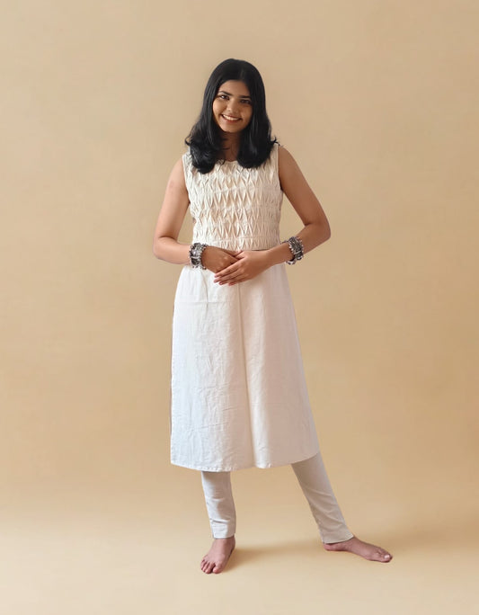 Cotton Hand crafted Straight Kurti
