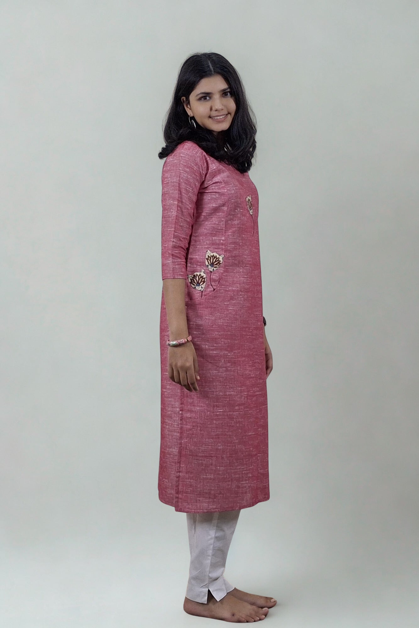 Pure Khadi Patchwork Straight Kurti