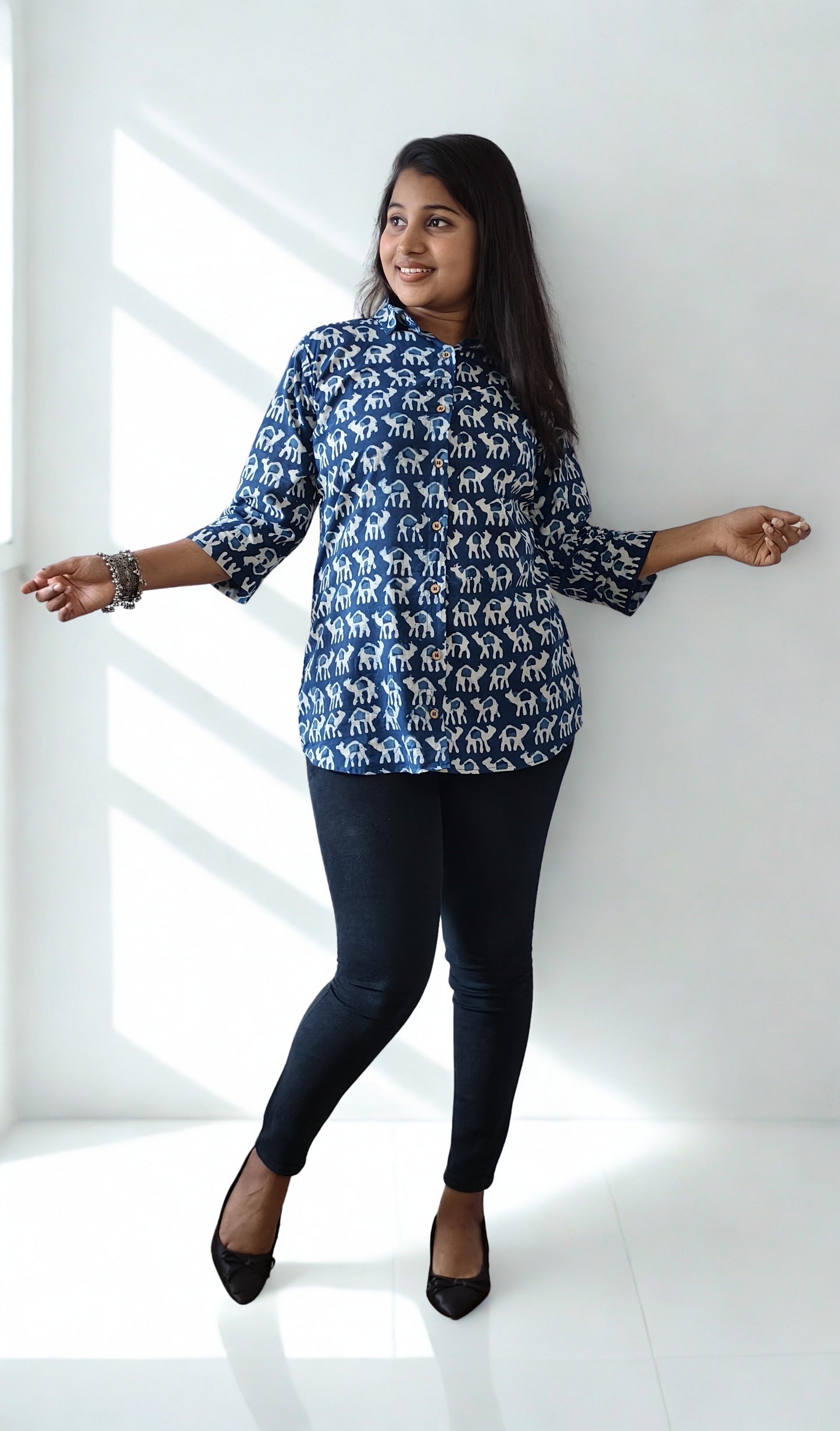 Handblock Animal print Shirt