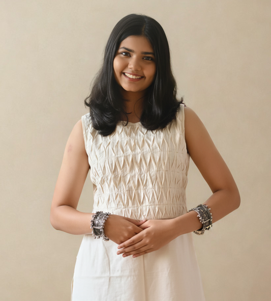 Cotton Hand crafted Straight Kurti