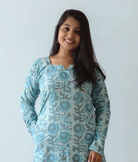 Handblock Straight Kurti