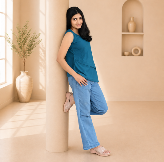 Pure Cotton Hand Crafted Short Top