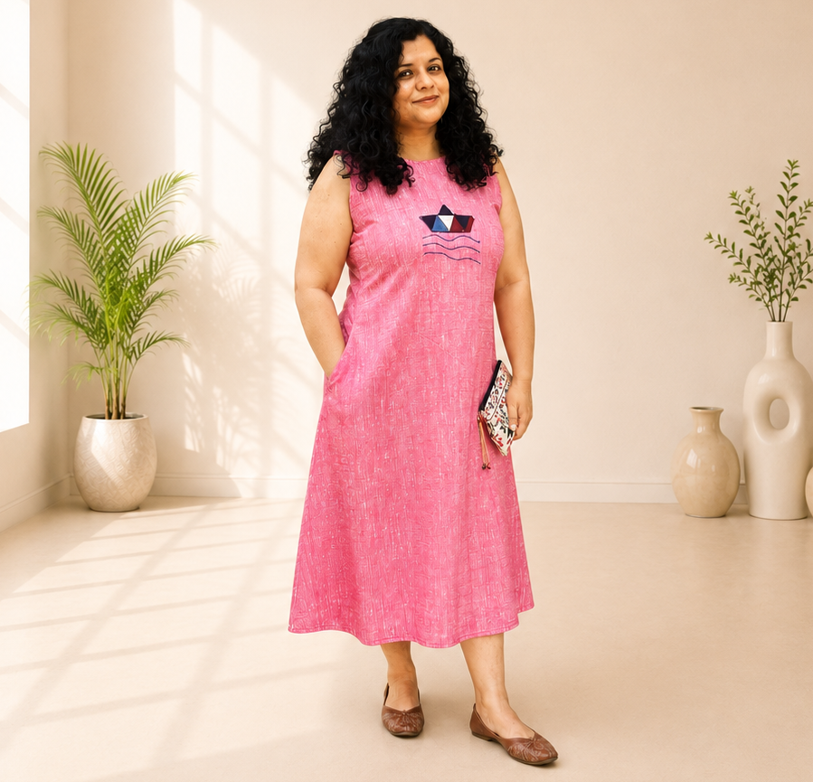 Pure Khadi Patchwork One piece