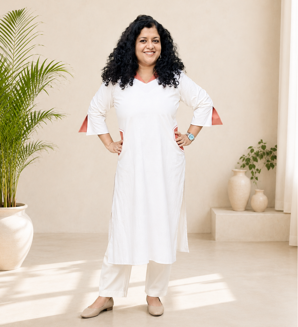 Pure Cotton Hand Crafted Straight Kurti