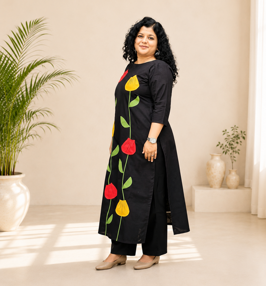 Pure Cotton Hand Crafted Straight Kurti