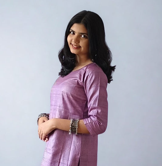 Pure Tussar Silk Co ord Set