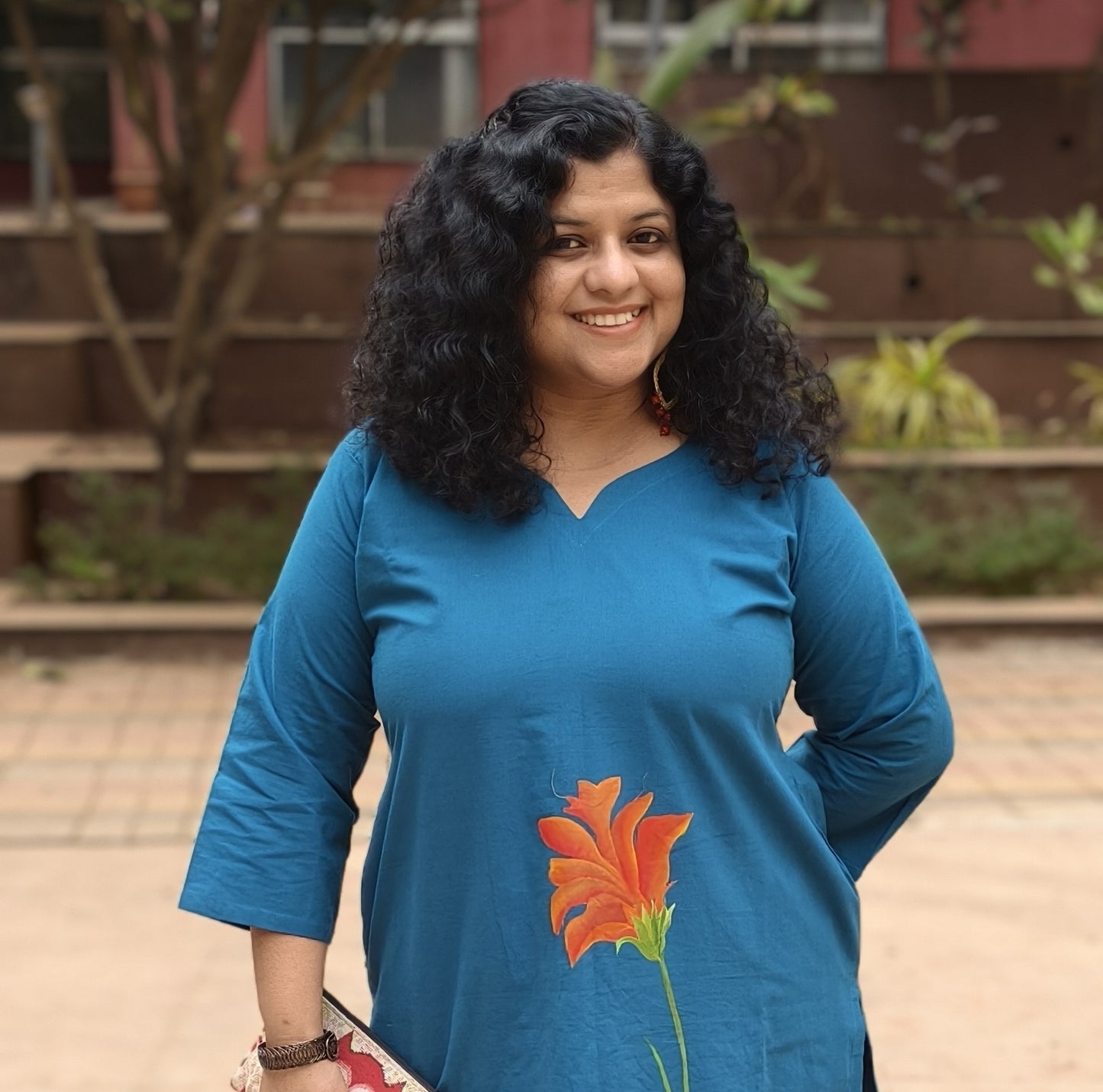 Pure Cotton Hand Painted Straight Kurti