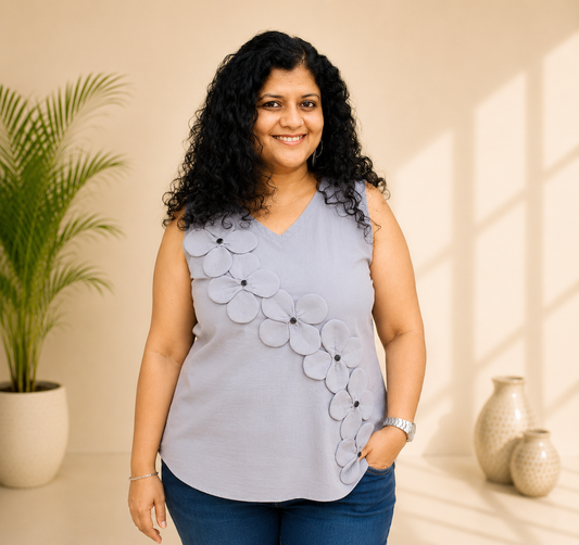 Pure Cotton Hand Crafted Short Top
