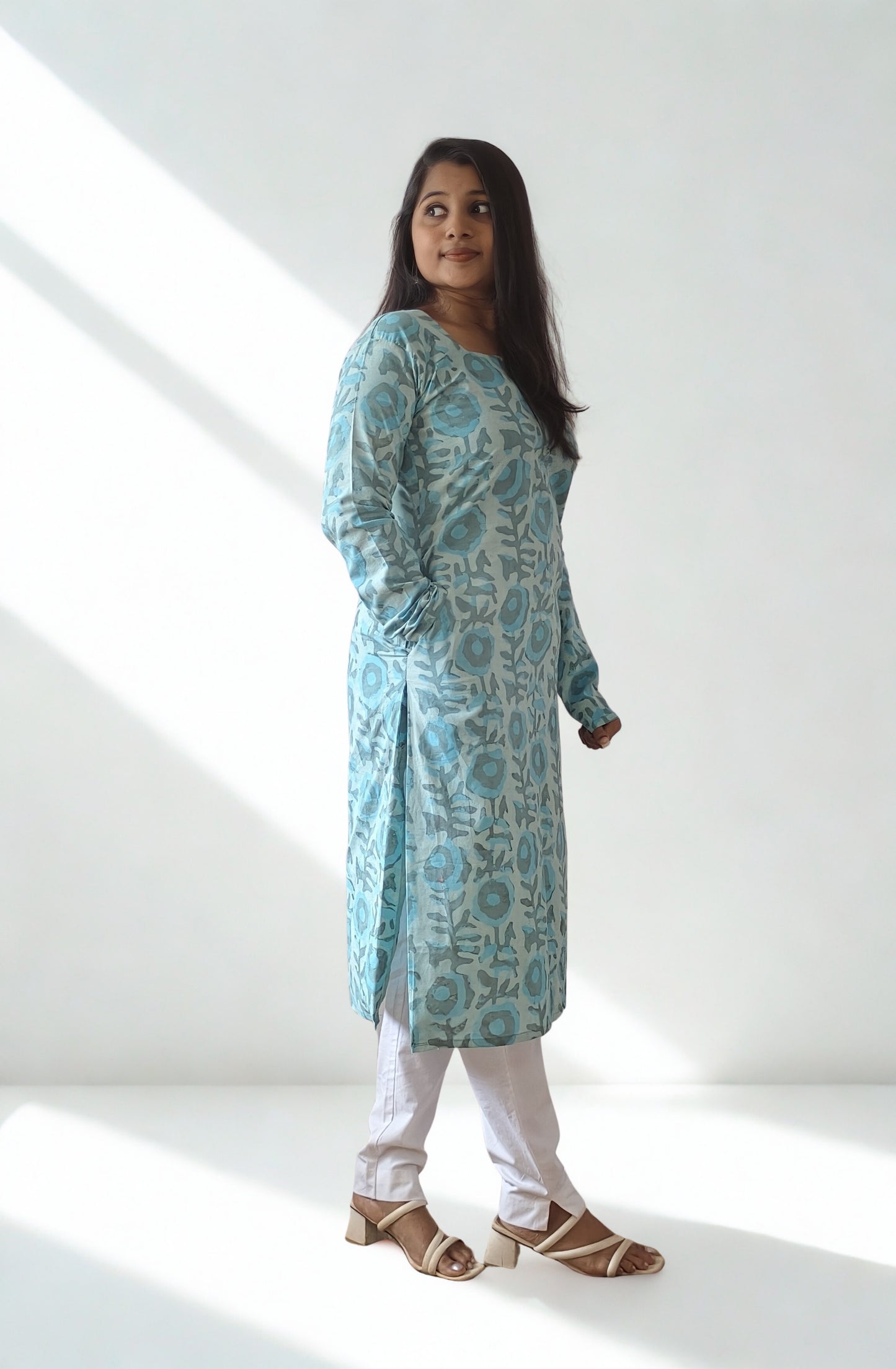 Handblock Straight Kurti