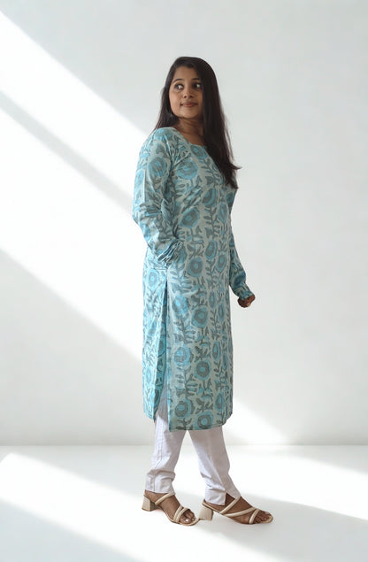 Handblock Straight Kurti