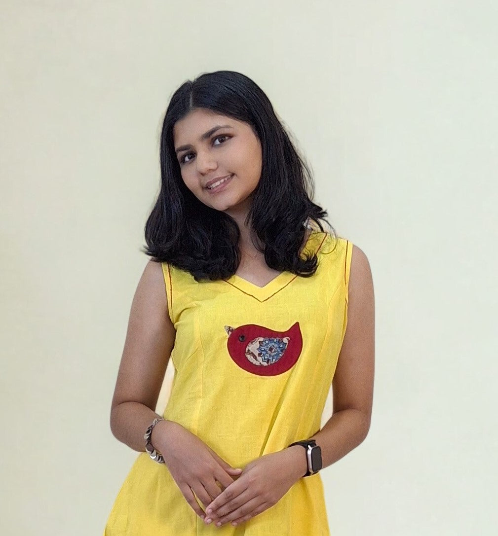 Handwoven Handspun Cotton Patchwork One Piece