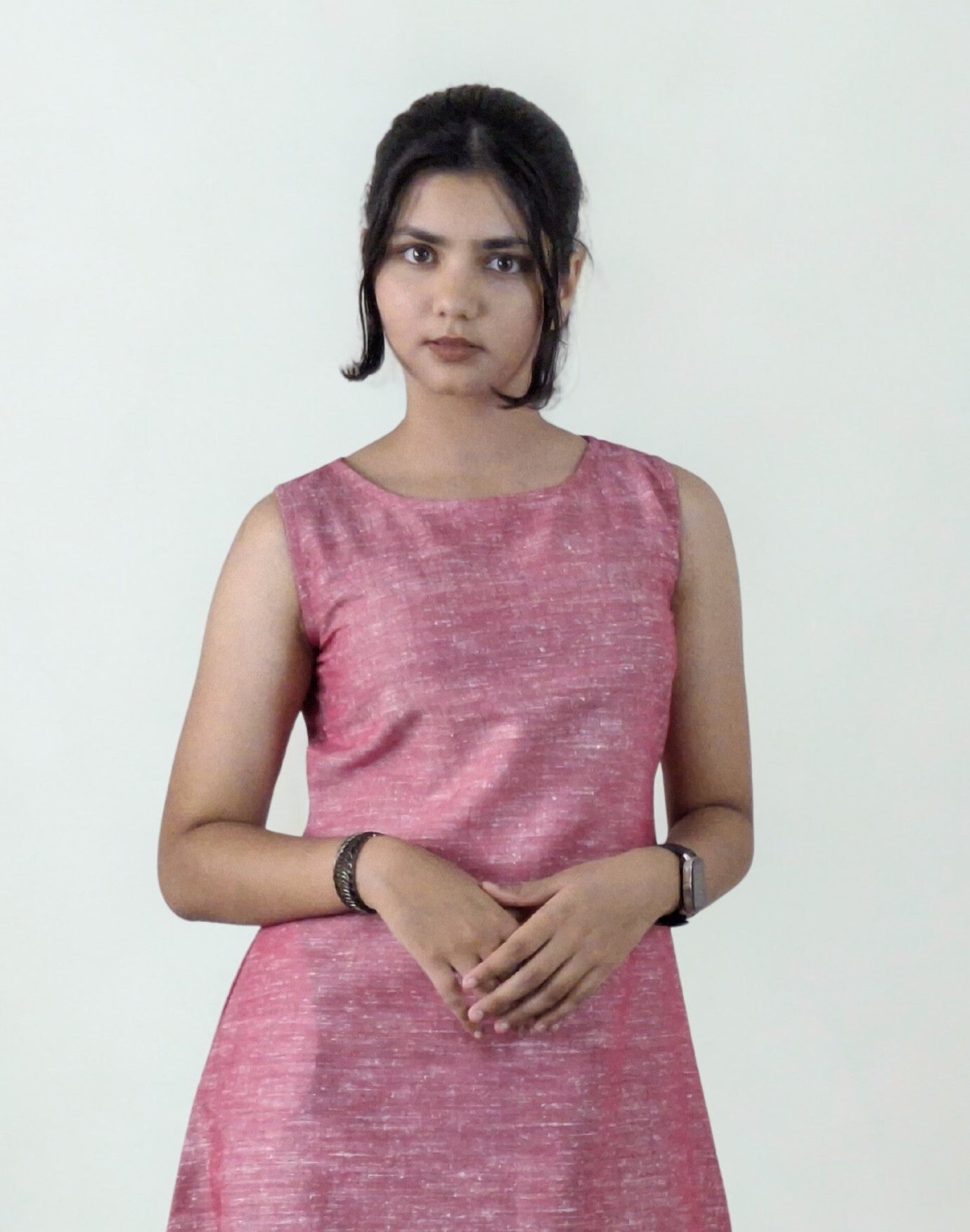 Pure Khadi One piece_Dark Pink