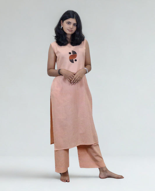 Linen Cotton Straight Kurti