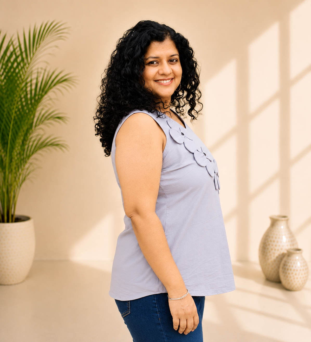 Pure Cotton Hand Crafted Short Top