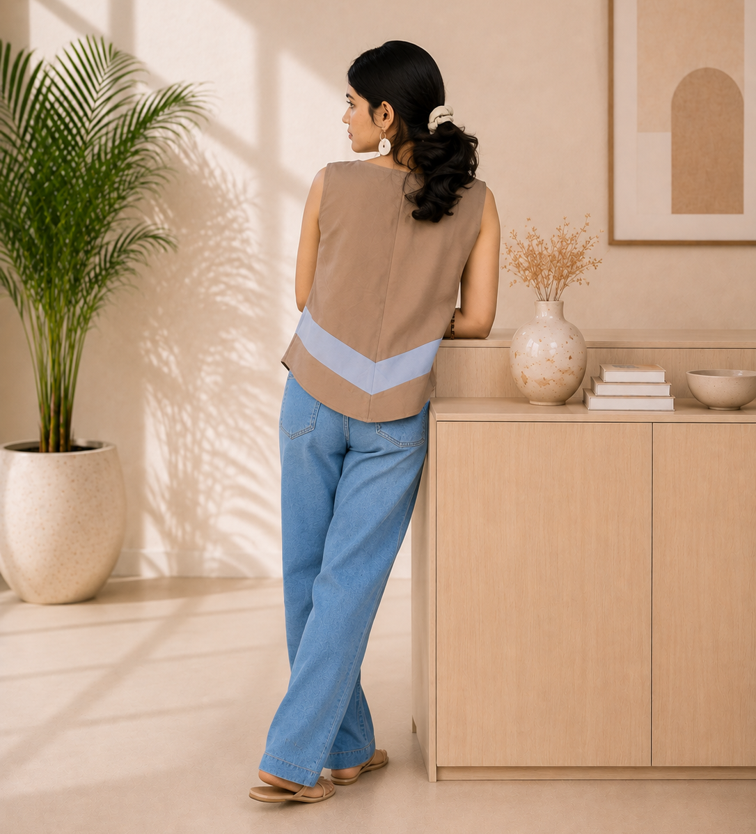 Pure Cotton Hand crafted Short Top