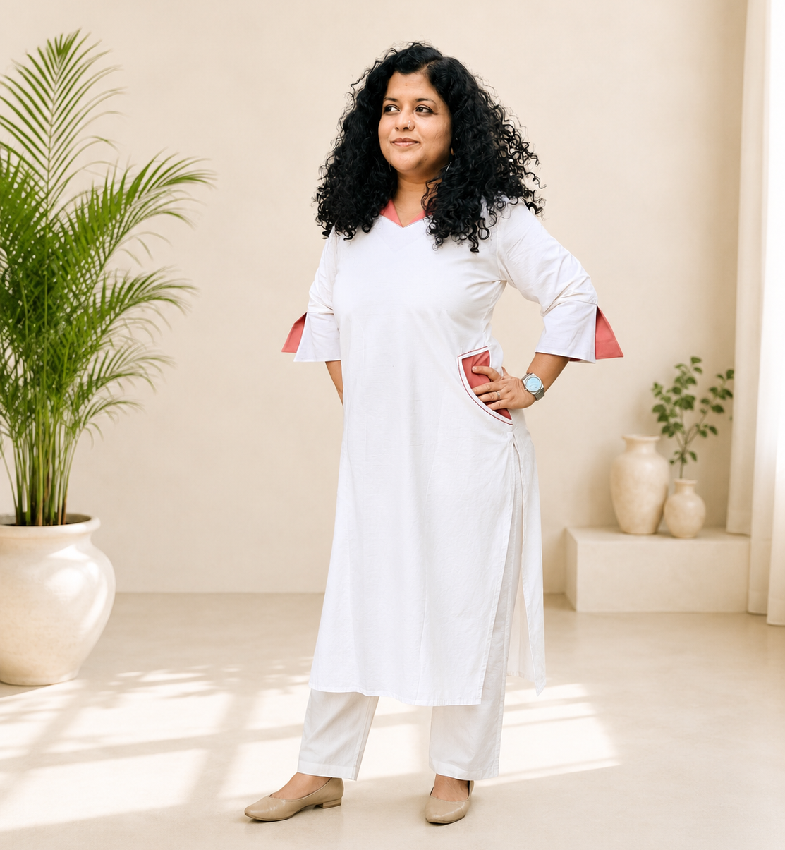 Pure Cotton Hand Crafted Straight Kurti