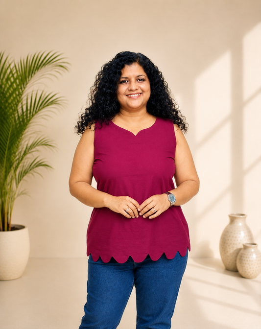 Pure Cotton Hand Crafted Short Top