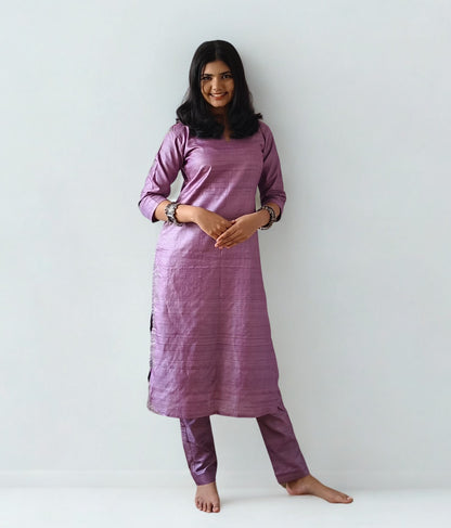 Pure Tussar Silk Co ord Set