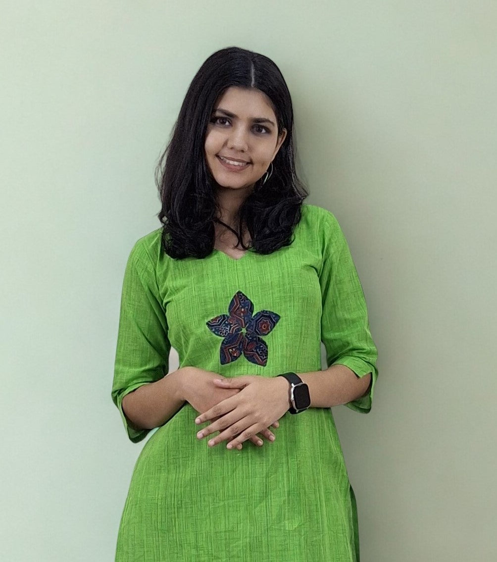 Handloom Cotton Patchwork Straight Kurti