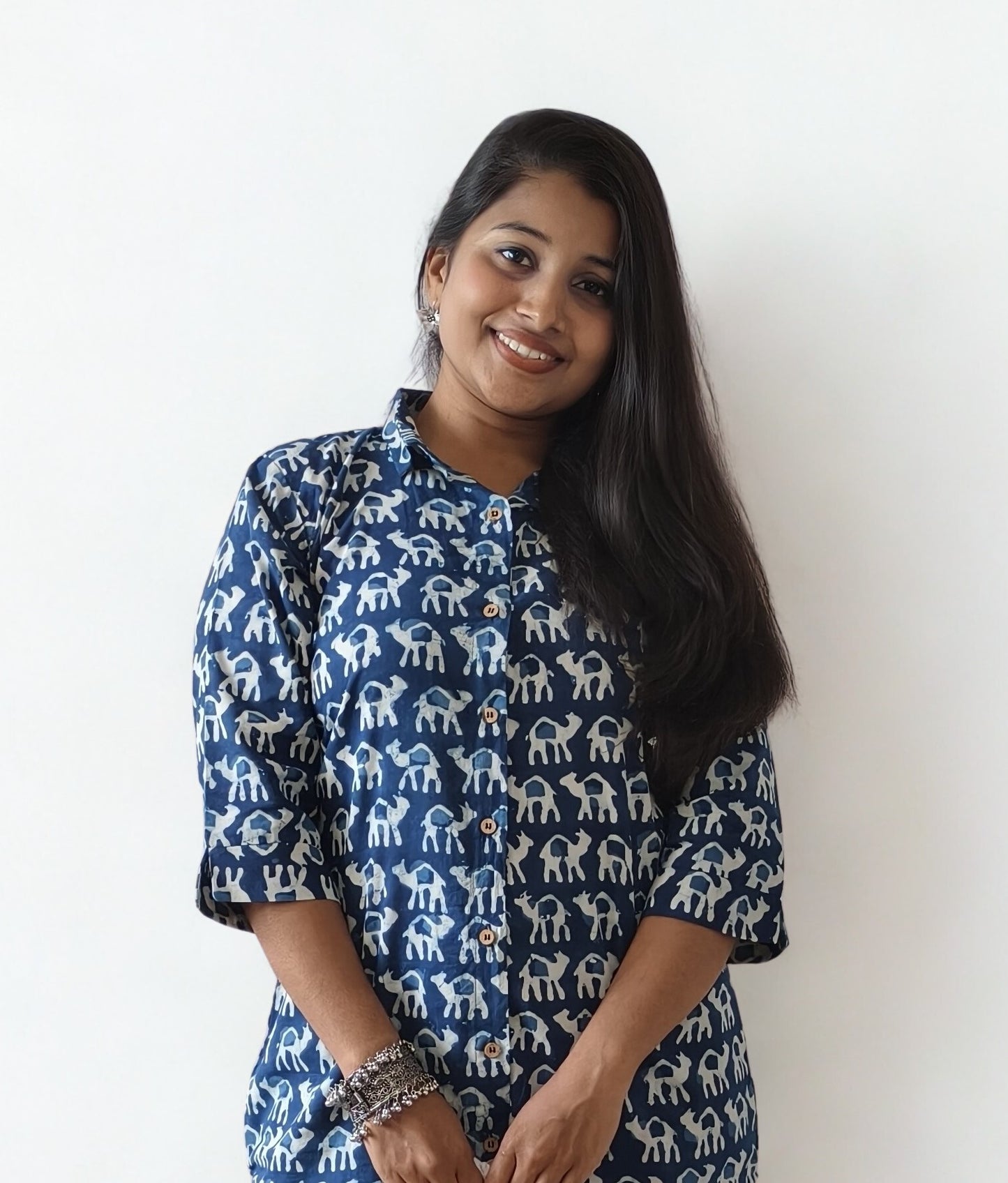 Handblock Animal print Shirt