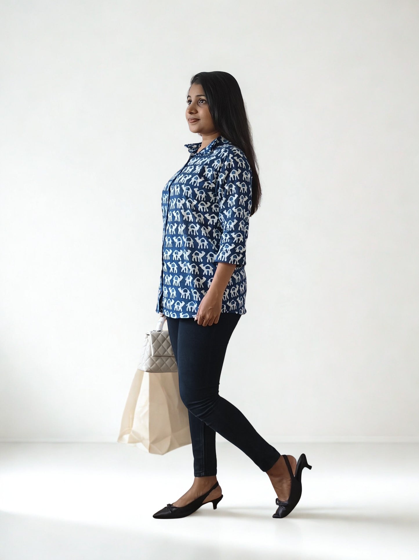 Handblock Animal print Shirt
