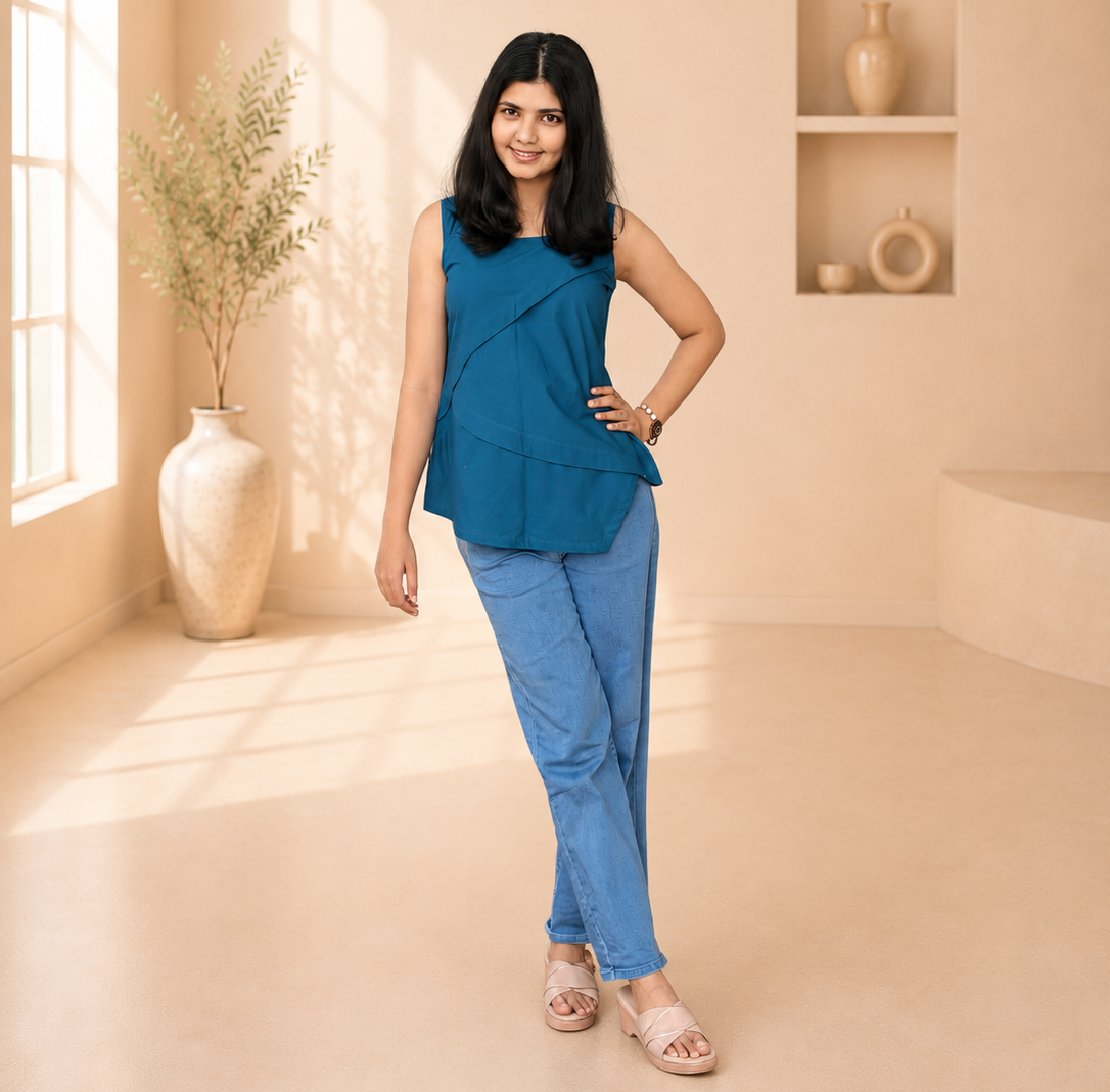 Pure Cotton Hand Crafted Short Top
