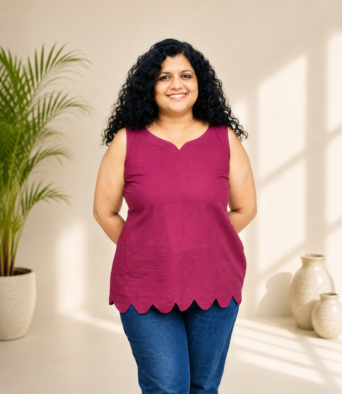 Pure Cotton Hand Crafted Short Top