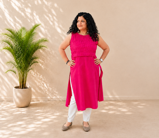 Pure Cotton Hand crafted Straight Kurti