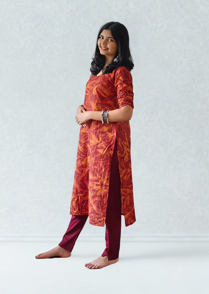 Handloom Cotton Tie n Dye Stright Kurti