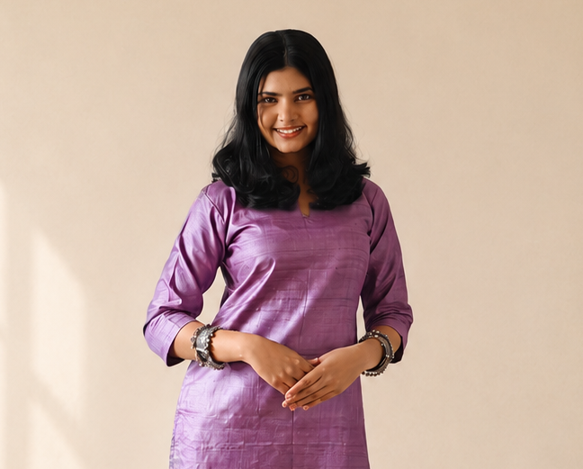 Pure Tussar Silk Co ord Set