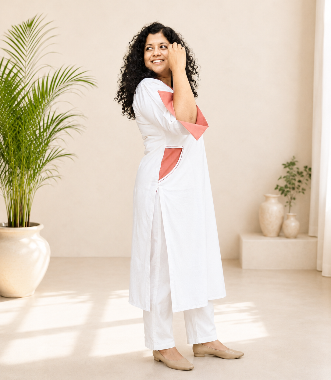 Pure Cotton Hand Crafted Straight Kurti
