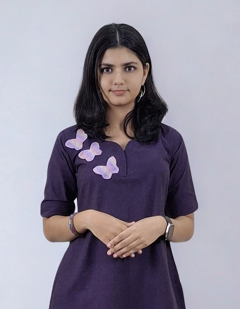 Khadi Patchwork Straight Kurti