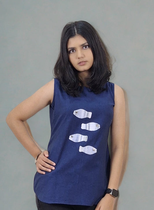 Pure Khadi Patchwork Short Top