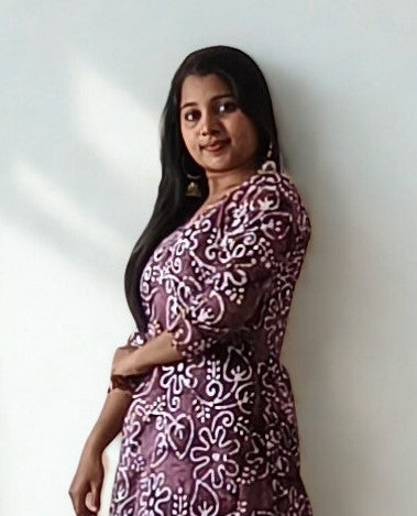 Handblock Batik A line Kurti