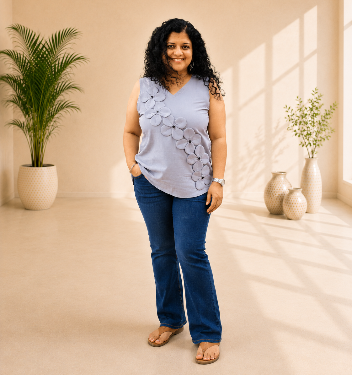 Pure Cotton Hand Crafted Short Top