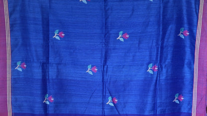 Pure Tussar Jamdani weave Saree