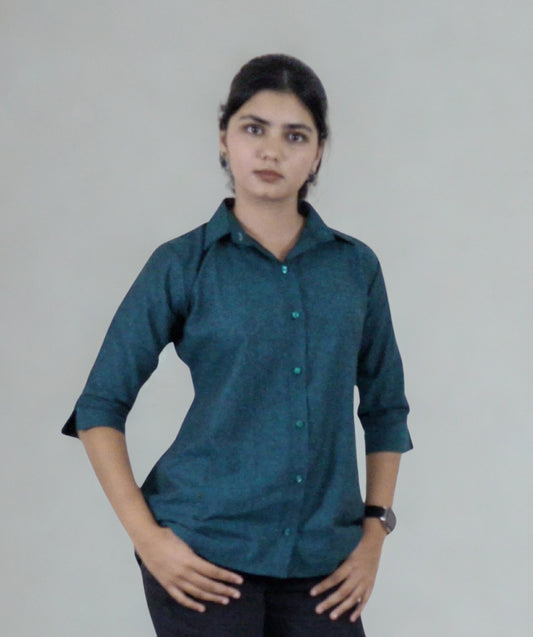 Pure Khadi Shirt_Bottle Green