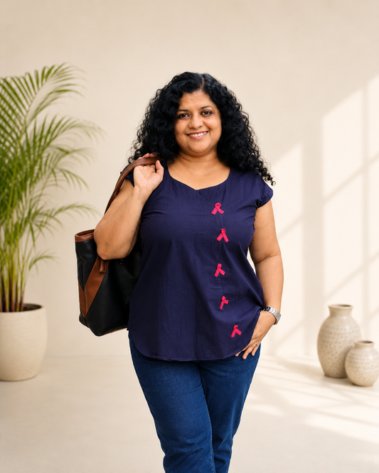 Pure Cotton Hand Crafted Short Top