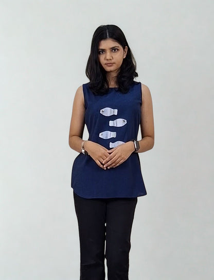 Pure Khadi Patchwork Short Top
