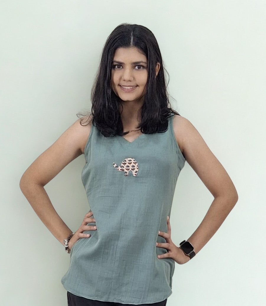 Organic Cotton Patchwork Short Top