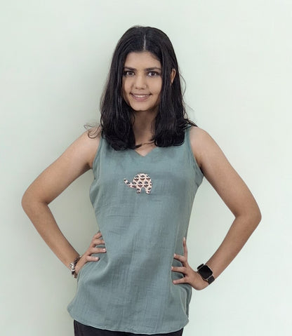 Organic Cotton Patchwork Short Top