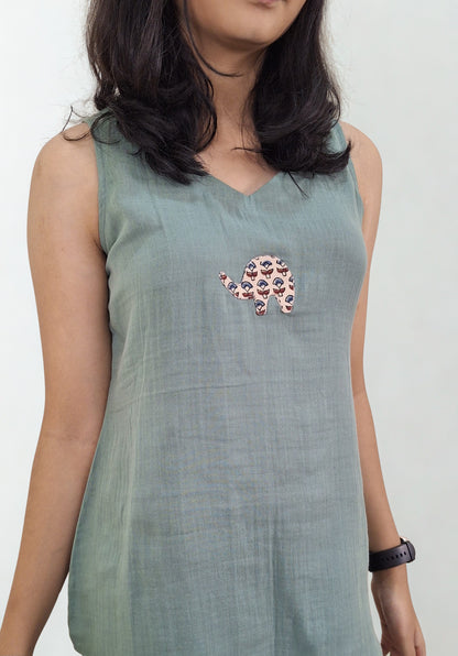 Organic Cotton Patchwork Short Top